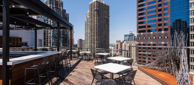 Conrad Hotel Roof Deck Retractable Shade Structure - Chicago Roof Deck ...