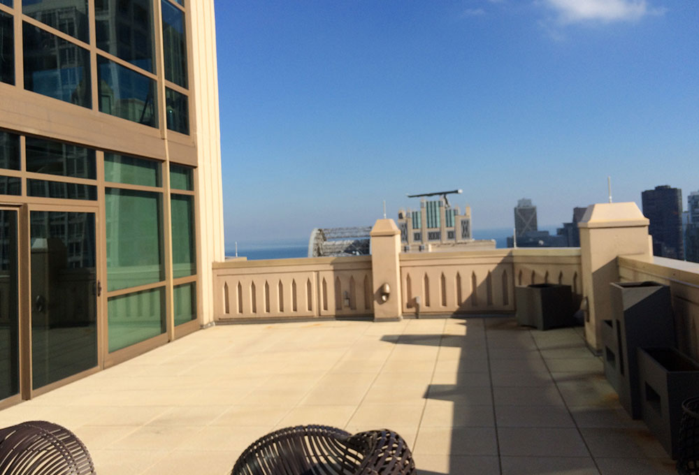 Image showcasing Rooftop Deck in Lincoln Park Penthouse by Chicago Roof Deck + Garden