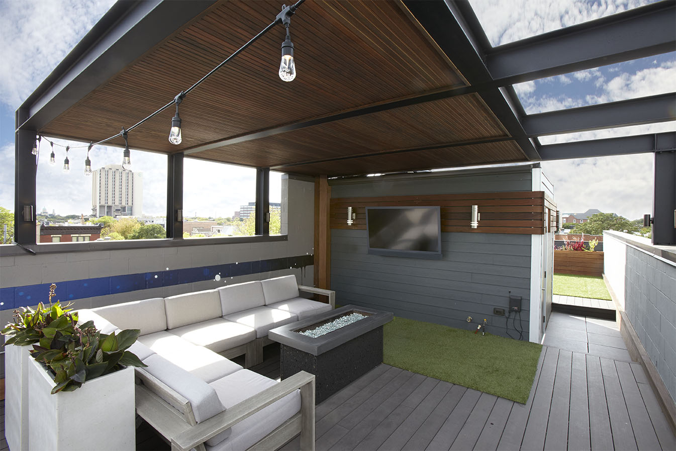 Steel Shade Structure - Chicago Roof Deck + Garden