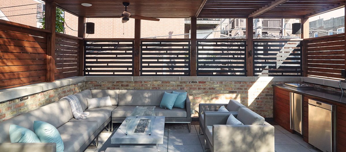 Elevated Backyard & Garage Roof Deck - Chicago Roof Deck + Garden