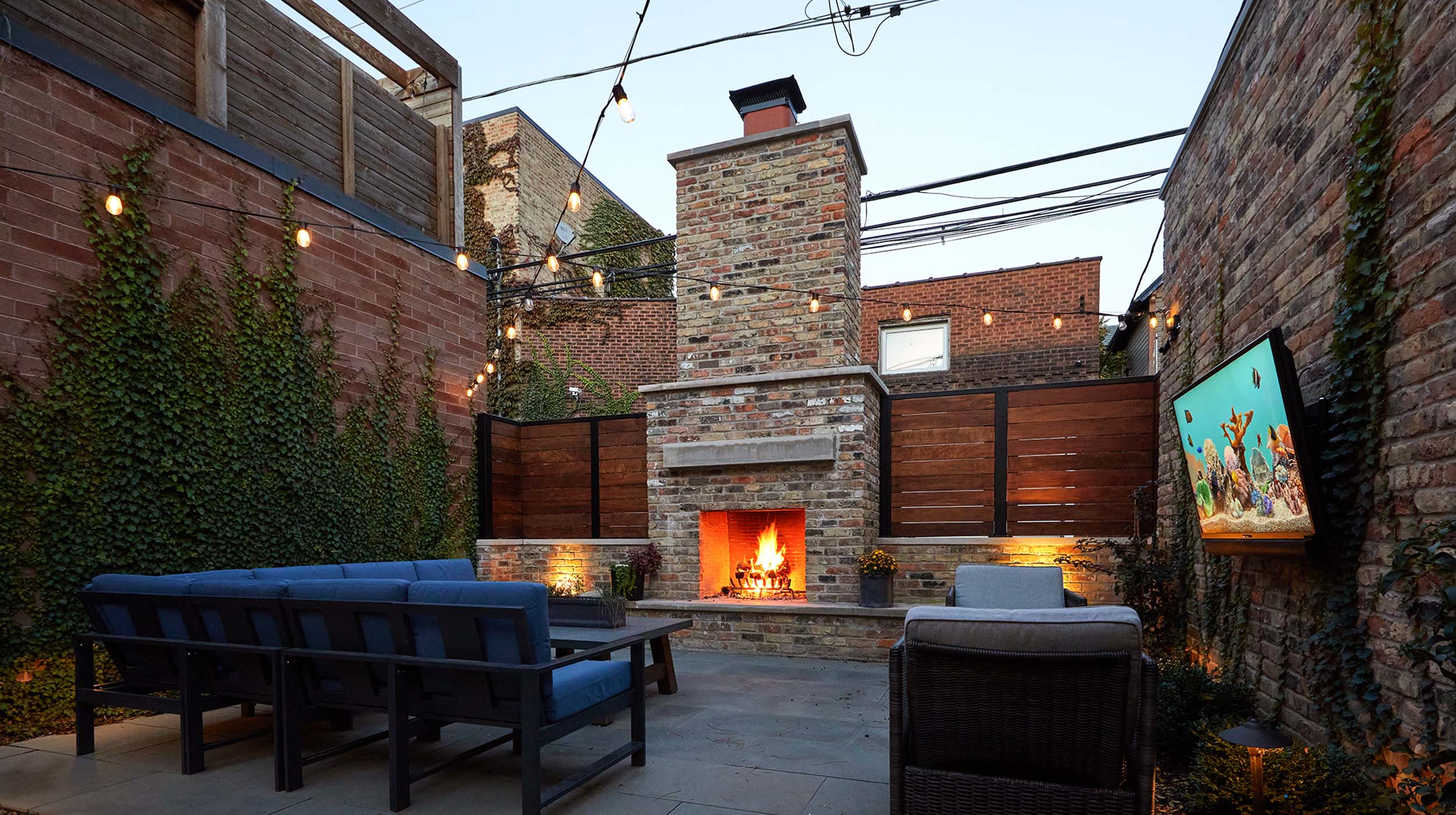 Chicago Roof Deck Element Outdoor Fireplace Main Photo