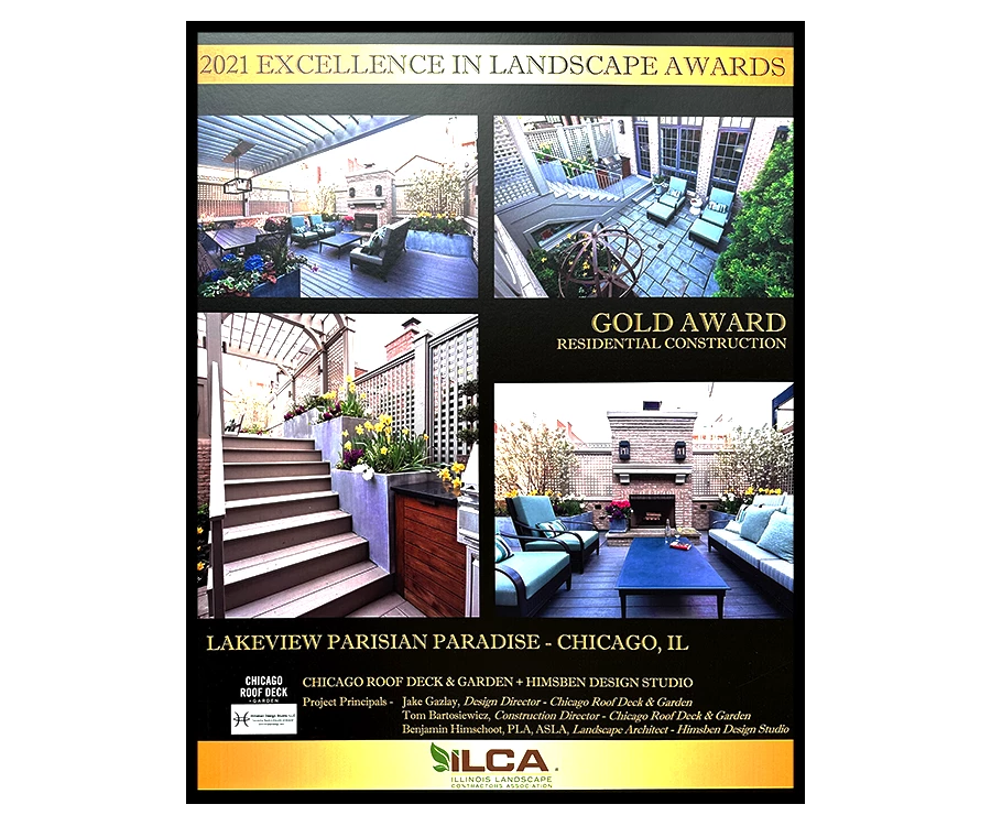 Chicago Roof Deck Team Excellence in Landscape Awards 2021