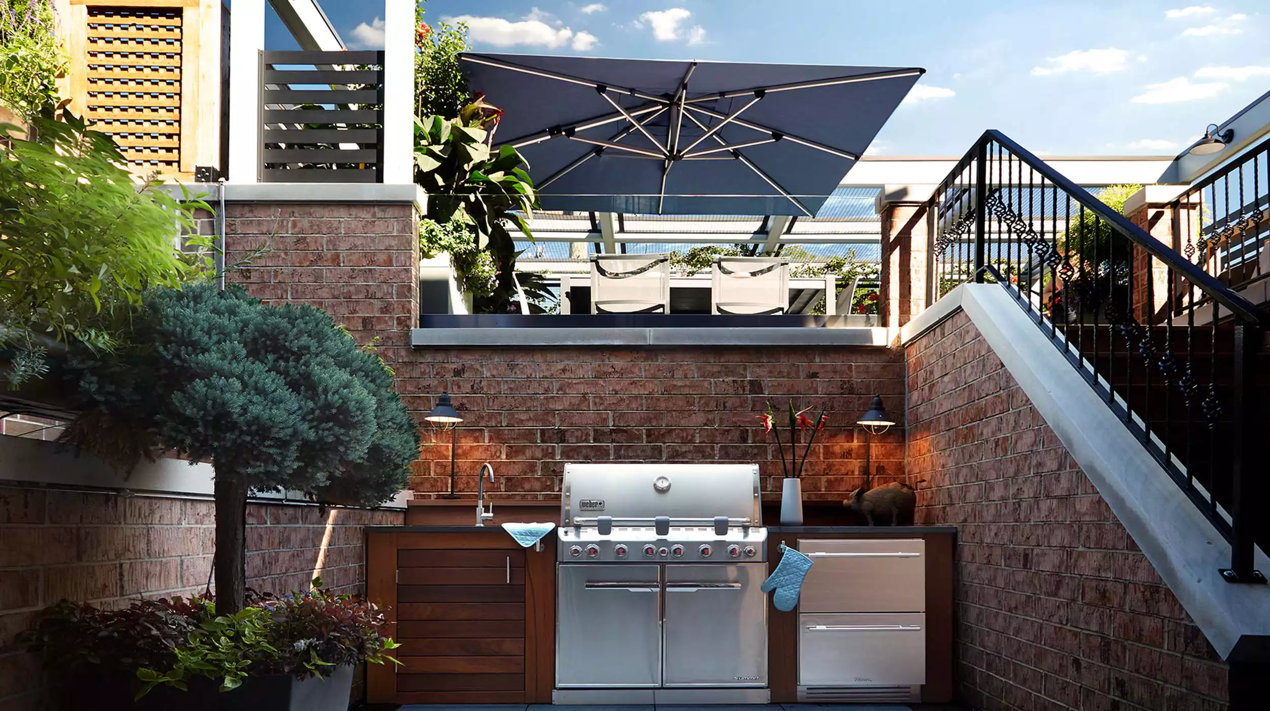 Chicago Roof Deck Lush & Leafy Lincoln Park Retreat 