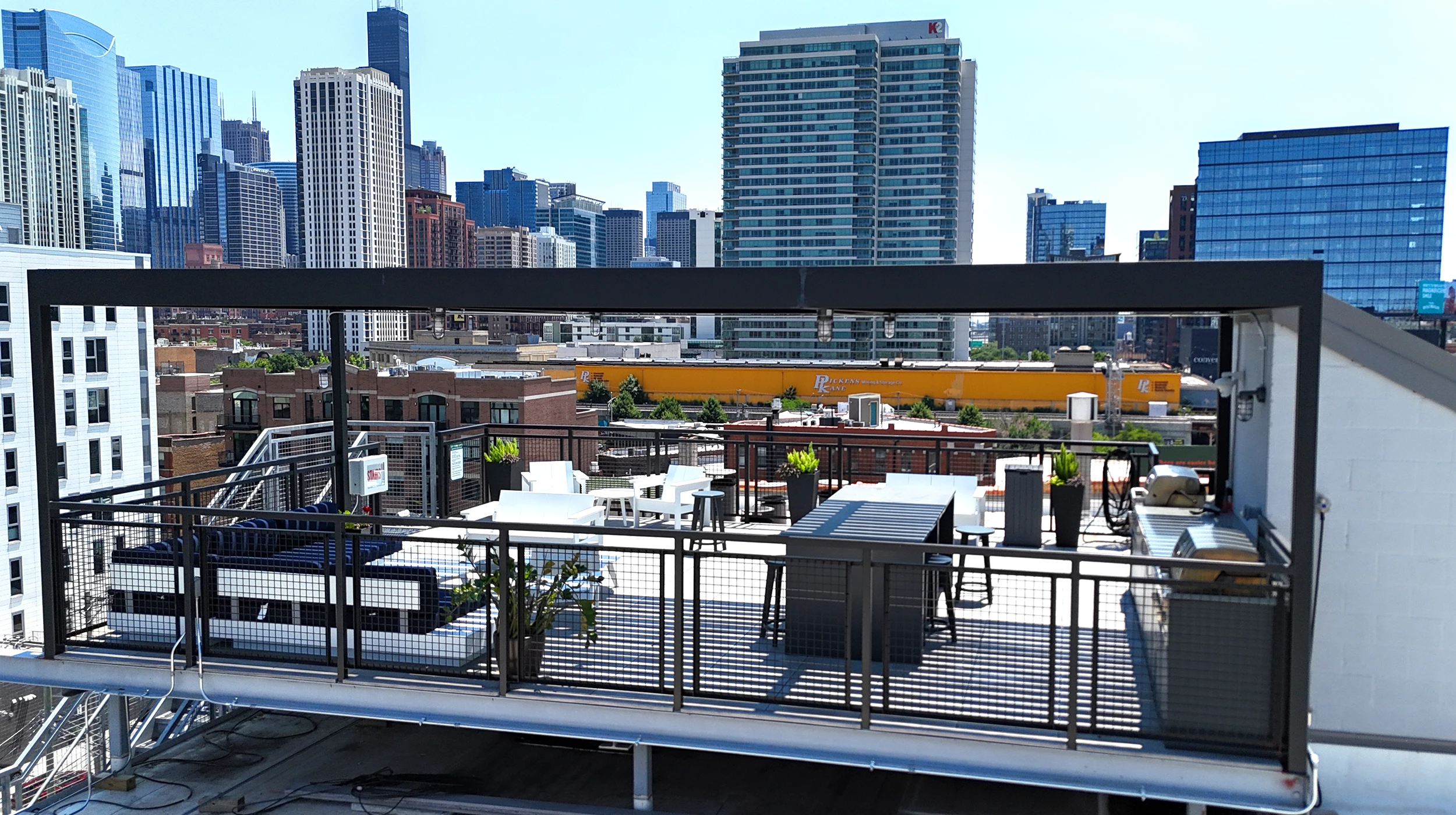 Chicago Roof Deck Steel & Shade Skyline ▹ 