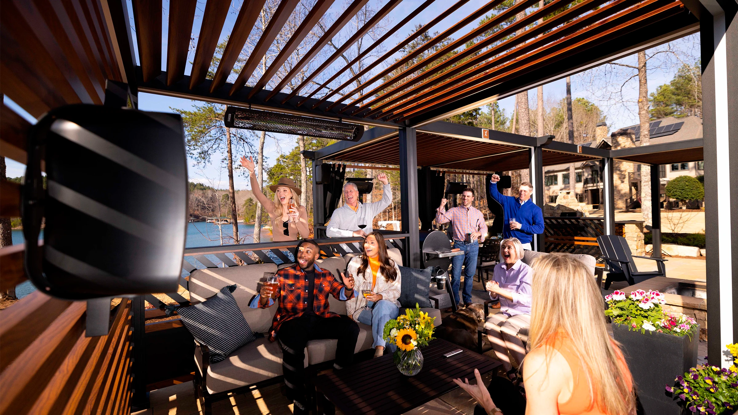Chicago Roof Deck Element Pergola Sound System Main Photo