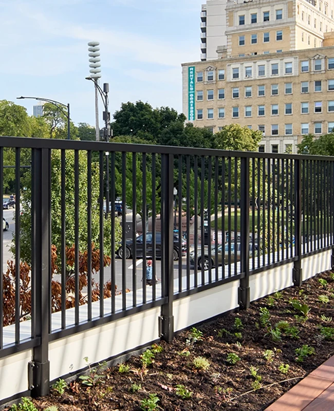 Chicago Roof Deck Team Aluminum railing 
