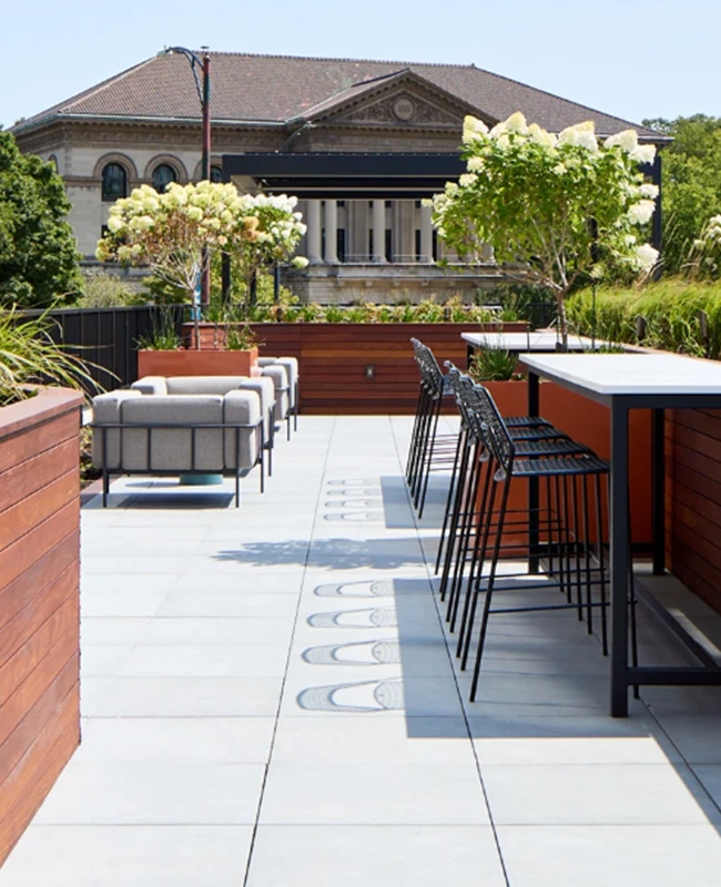 Chicago Roof Deck Team Porcelain tile decking 