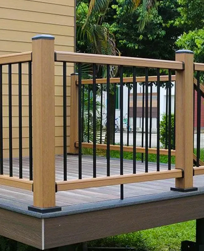 Chicago Roof Deck Team Wood railing 